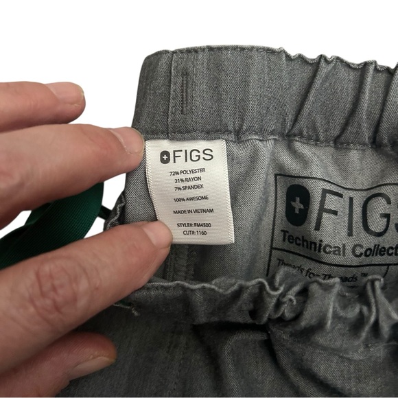 FIGS Women’s Technical Collection Scrub Pants FMM4500 Gray Drawstring Size L - Picture 2 of 4